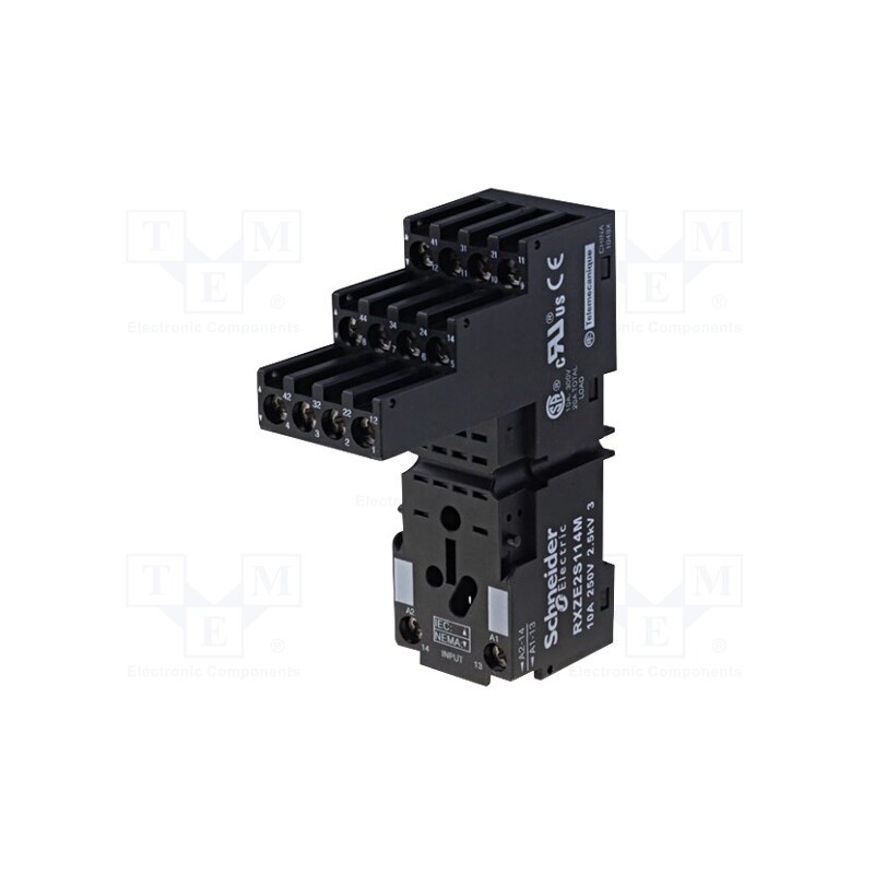 1 pcs x SCHNEIDER ELECTRIC - RXZE2S114M - Relays accessories: socket, PIN: 14, for DIN rail mounting, 10A