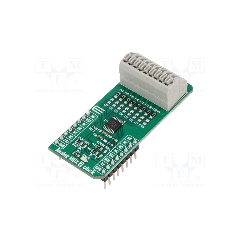 1 pcs x MIKROE - ANALOG MUX 2 CLICK - Click board, analog multiplexer, analog,I2C, ADG728, 3.3VDC,5VDC