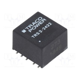 1 pcs x TRACO POWER - TRS 2-2422 - Converter: DC/DC, 2W, Uin: 18÷36V, Uout: 12VDC, Uout2: -12VDC, SMD