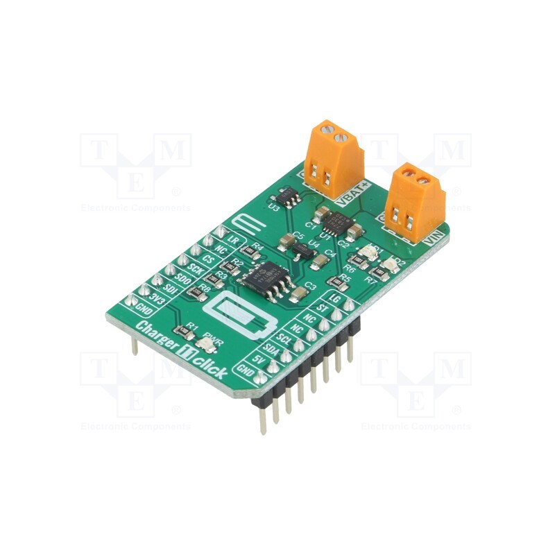 1 pcs x MIKROE - CHARGER 11 CLICK - Click board, charger, GPIO,I2C,SPI, MCP4161,MCP73123
