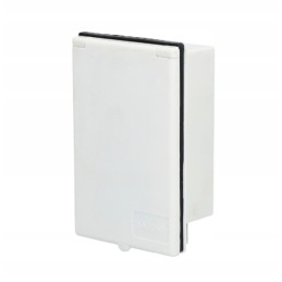 Cee 16a tiltable power socket, white, camping