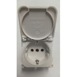 250v Schuko camper socket, white, Fawo