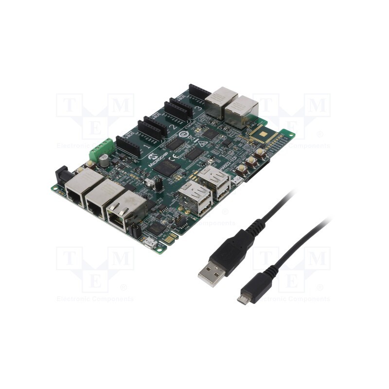 1 pcs x MICROCHIP TECHNOLOGY - EV26C77A - Dev.kit: Microchip ARM, ATSAMA5D2, Cat: 10/100/1000Base-T