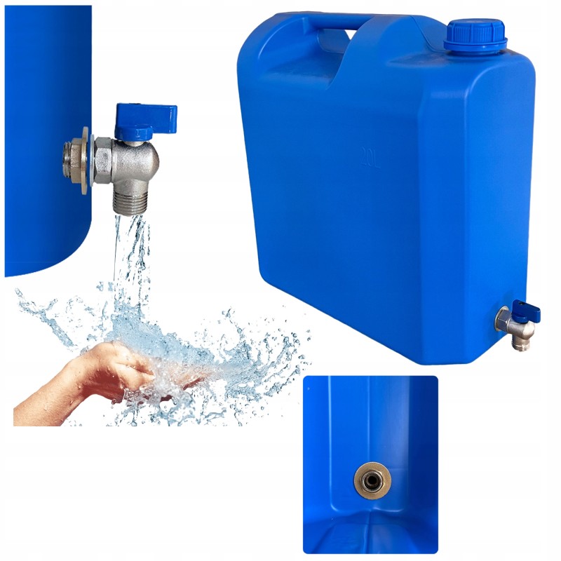 Canister water tank container with tap 20l
