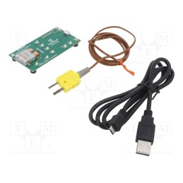 1 pcs x MICROCHIP TECHNOLOGY - EV15T80A - Dev.kit: Microchip, USB cable,prototype board,thermocouple K