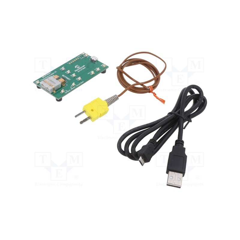 1 pcs x MICROCHIP TECHNOLOGY - EV15T80A - Dev.kit: Microchip, USB cable,prototype board,thermocouple K