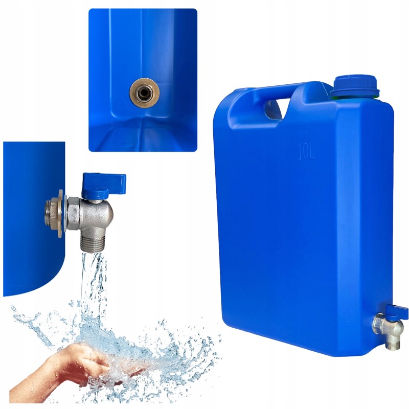 Canister water tank container with tap 10l