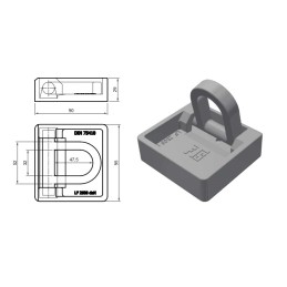 Load securing bracket 2 5 tons for welding