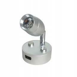 LED wall lamp 12v 24v for indoor reading camper trailer chrome usb