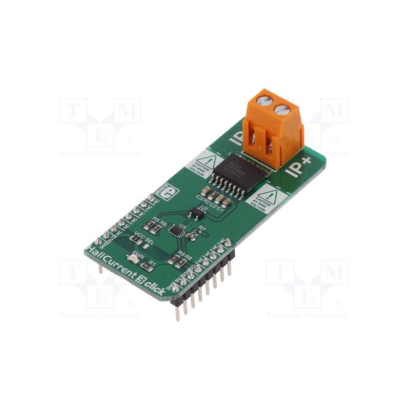 1 pcs x MIKROE - HALL CURRENT 3 CLICK - Click board, ammeter, I2C, MLX91210, prototype board, 3.3VDC,5VDC