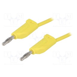 1 pcs x SCHu00dcTZINGER - MFK 15 / 1 / 50 / GE - Test lead, 70VDC, 33VAC, 16A, banana plug 4mm,both sides, yellow