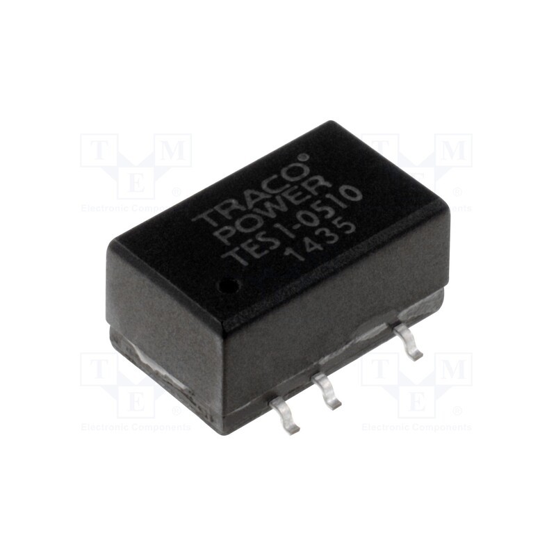 1 pcs x TRACO POWER - TES 1-0510 - Converter: DC/DC, 1W, Uin: 4.5÷5.5V, Uout: 3.3VDC, Iout: 300mA, SMD