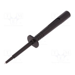 1 pcs x SCHu00dcTZINGER - SPS 6890 NI / SW - Probe tip, 16A, black, Socket size: 4mm, Plating: nickel plated