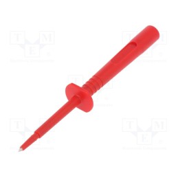 1 pcs x SCHu00dcTZINGER - SPS 6890 NI / RT - Probe tip, 16A, red, Socket size: 4mm, Plating: nickel plated, 5mΩ