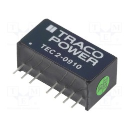 1 pcs x TRACO POWER - TEC 2-0910 - Converter: DC/DC, 2W, Uin: 4.5÷13.2V, Uout: 3.3VDC, Iout: 500mA, SIP8