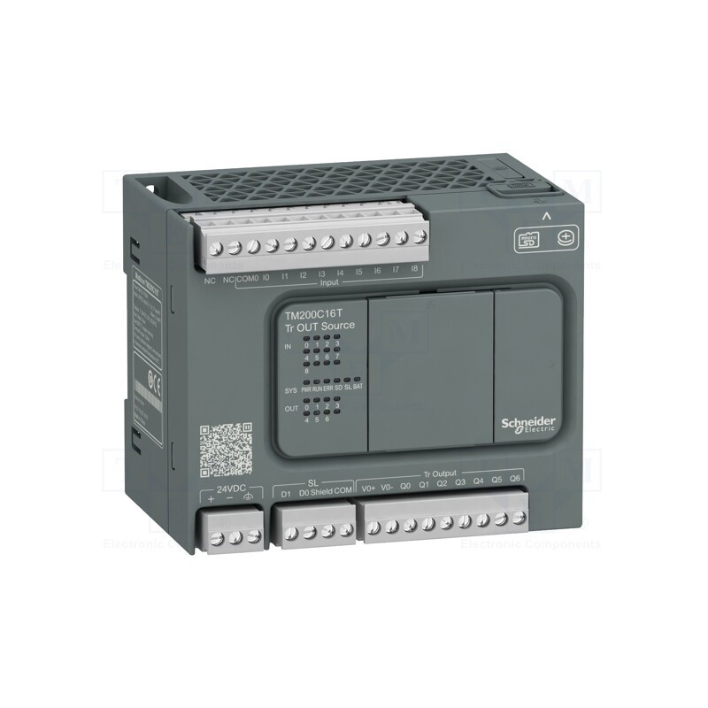 1 pcs x SCHNEIDER ELECTRIC - TM200C16T - Module: PLC programmable controller, OUT: 7, IN: 9, IP20, 24VDC