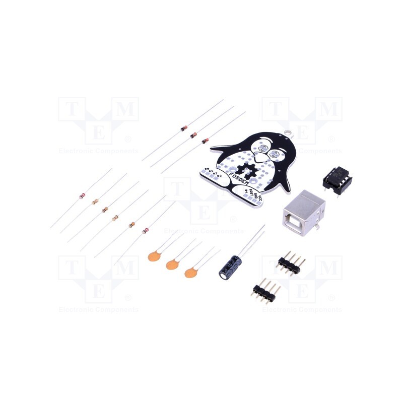 1 pcs x OLIMEX - FOSDEM-85 - Dev.kit: Microchip AVR, ATTINY, for self-assembly