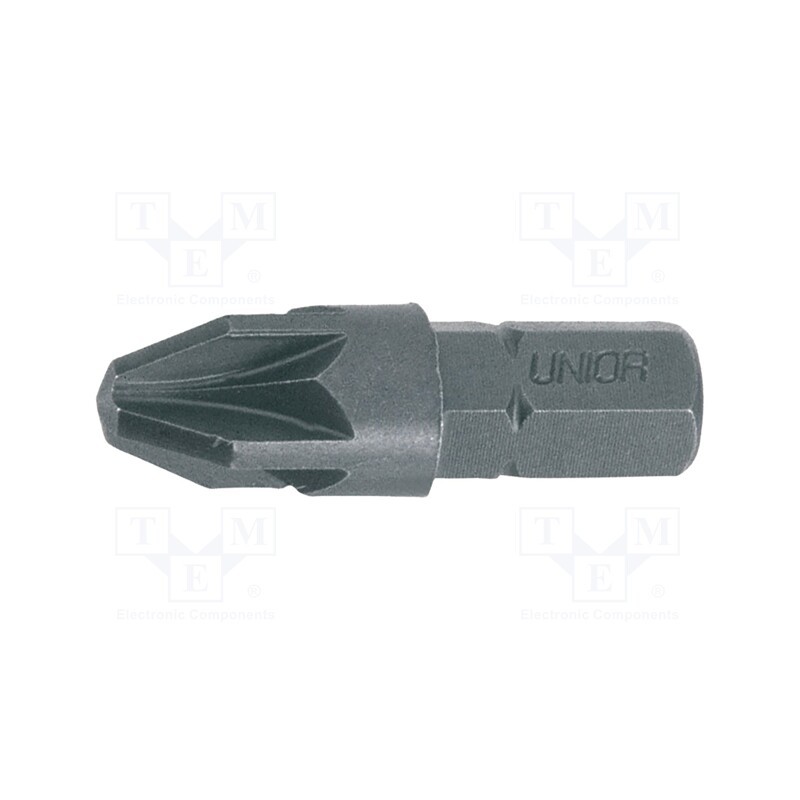 1 pcg x UNIOR - 602397 - Screwdriver bit, Pozidriv®, PZ1, Overall len: 25mm, 3pcs.