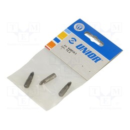 1 pcg x UNIOR - 602398 - Screwdriver bit, Pozidriv®, PZ2, Overall len: 25mm, 3pcs.