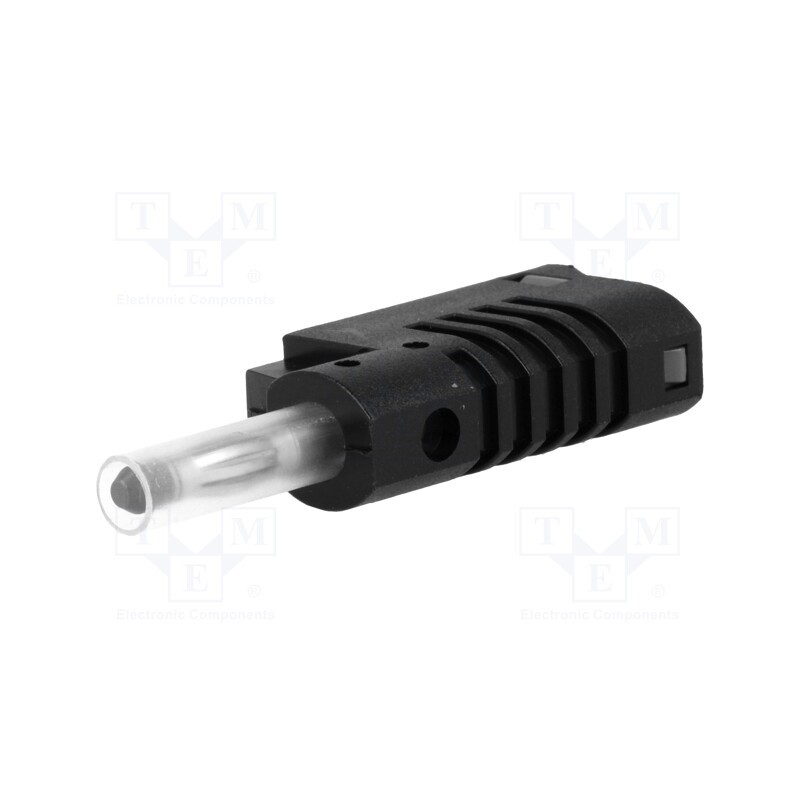 1 pcs x ELECTRO-PJP - 1086-SW - Plug, 4mm banana, 36A, 70VDC, black, 2.5mm2, on cable