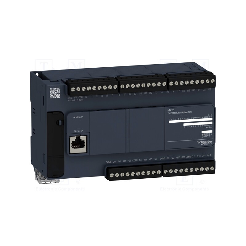 1 pcs x SCHNEIDER ELECTRIC - TM221C40R - Module: PLC programmable controller, OUT: 16, IN: 24, 100÷240VAC