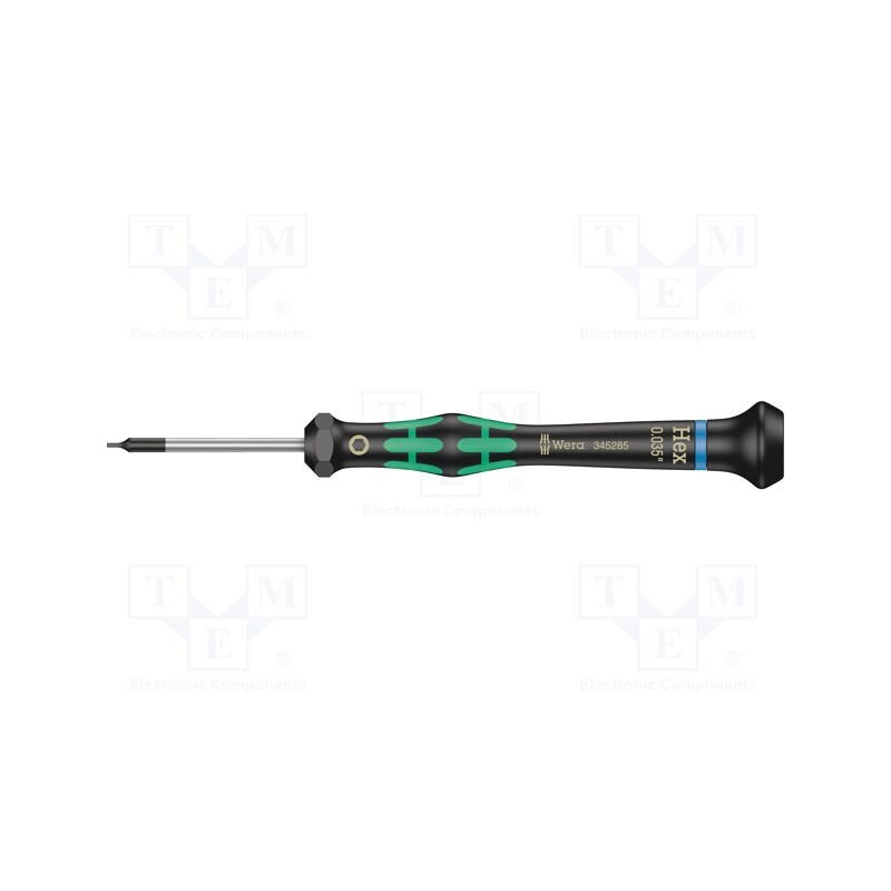1 pcs x WERA - 5345285001 - Screwdriver, hex key, precision, HEX 0,035', Kraftform Micro