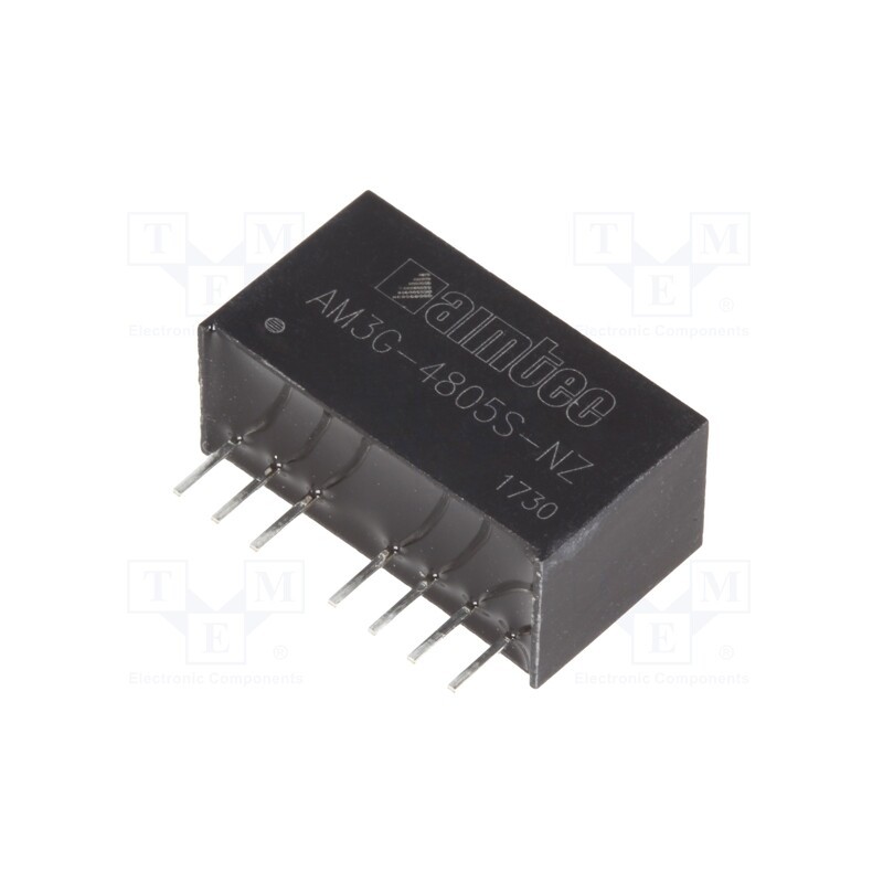1 pcs x AIMTEC - AM3G-4805S-NZ - Converter: DC/DC, 3W, Uin: 36÷75V, Uout: 5VDC, Iout: 600mA, SIP8