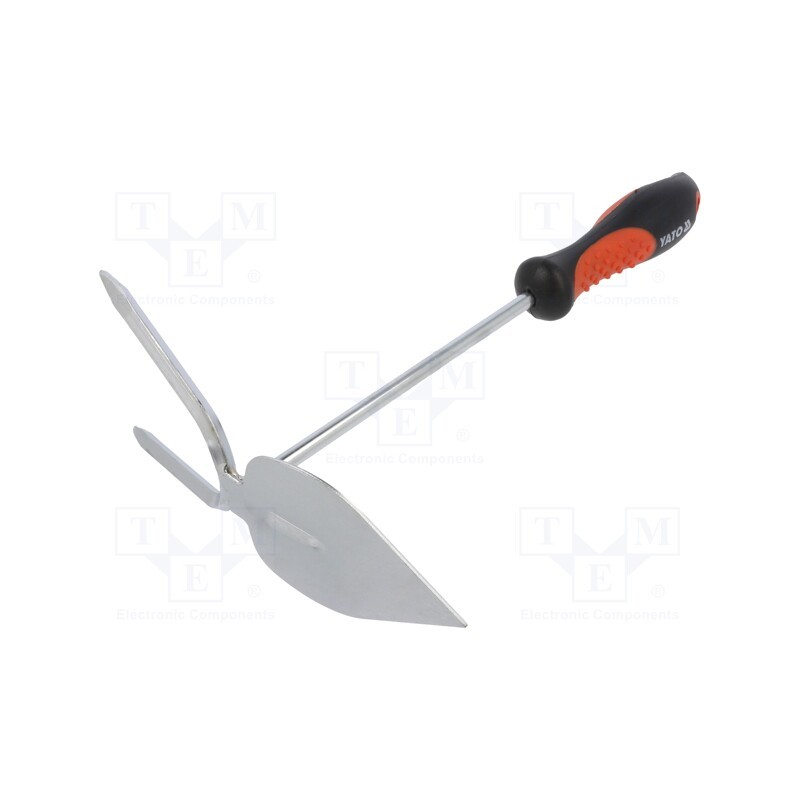1 pcs x YATO - YT-8892 - Hoe with claws, L: 320mm, chromium plated steel, W: 75mm, Teeth: 2