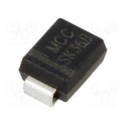 5 pcs x MICRO COMMERCIAL COMPONENTS - SK36B-LTP - Diode: Schottky rectifying, SMD, 60V, 3A, DO214AA,SMB,