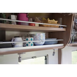 Telescopic crossbar lock for cabinet 48-80cm