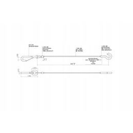 Emergency brake release cable for al ko 3000 kg trailers