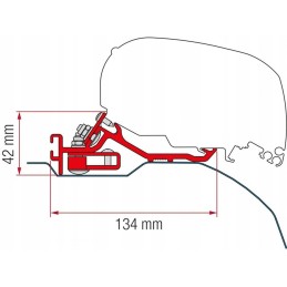 Adapter for awning f80s kit ducato jumper boxer h2 l4 2006 fiamma