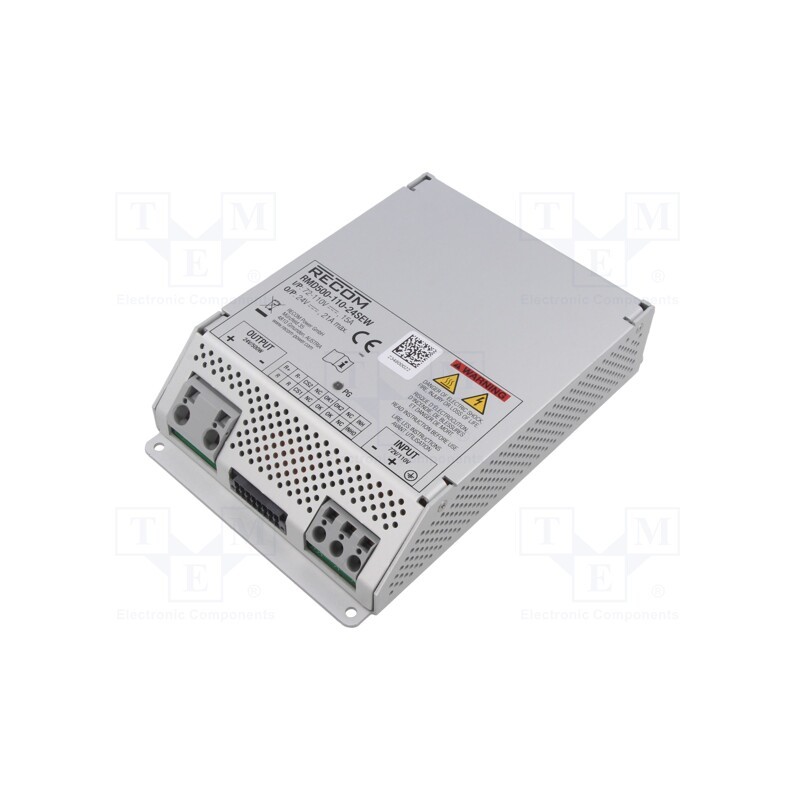 1 pcs x RECOM - RMD500-110-24SEW - Converter: DC/DC, 500W, Uin: 50.4÷137.5V, Uout: 24VDC, Iout: 21A