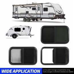 Rounded corner window 80x50cm rv window