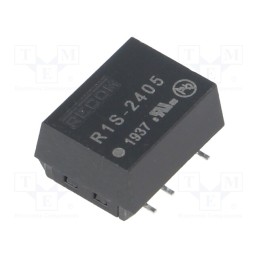 1 pcs x RECOM - R1S-2405 - Converter: DC/DC, 1W, Uin: 21.6÷26.4V, Uout: 5VDC, Iout: 200mA, SMD