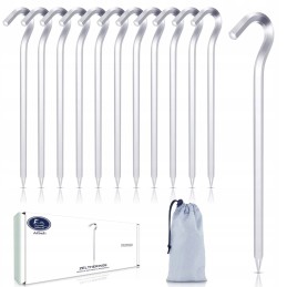 Tent peg pins 19 cm with eyelet, 12 pcs