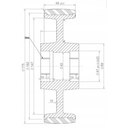 175x48 60 47x19 47x14 swivel wheel nylon poly