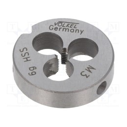 1 pcs x Vu00d6LKEL - 27426 - Threading die, high speed steel stal szybkotnąca HSS, M3, 0.5