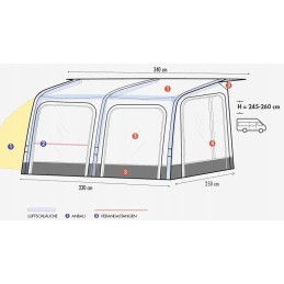 Pumped vestibule for a Mars Westfield camper
