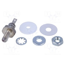 1 pcs x NTE Electronics - NTE5196A - Diode: Zener, 10W, 20V, DO4, screw type, , anode to stud, 10uA