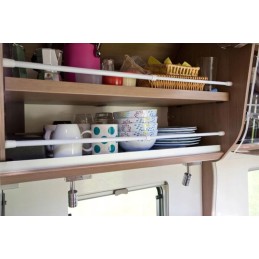 Protection for cabinets against things falling out