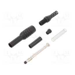 1 pcs x CLIFF - FCR6381B - Plug, 4mm banana, 10A, 1kVAC, black, insulated,with sliding cover