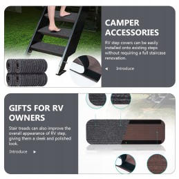 Travel rv stair treads provide carpet