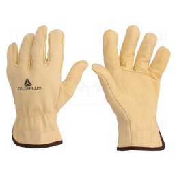1 set x DELTA PLUS - FB14908 - Protective gloves, Size: 8, natural leather, FB149