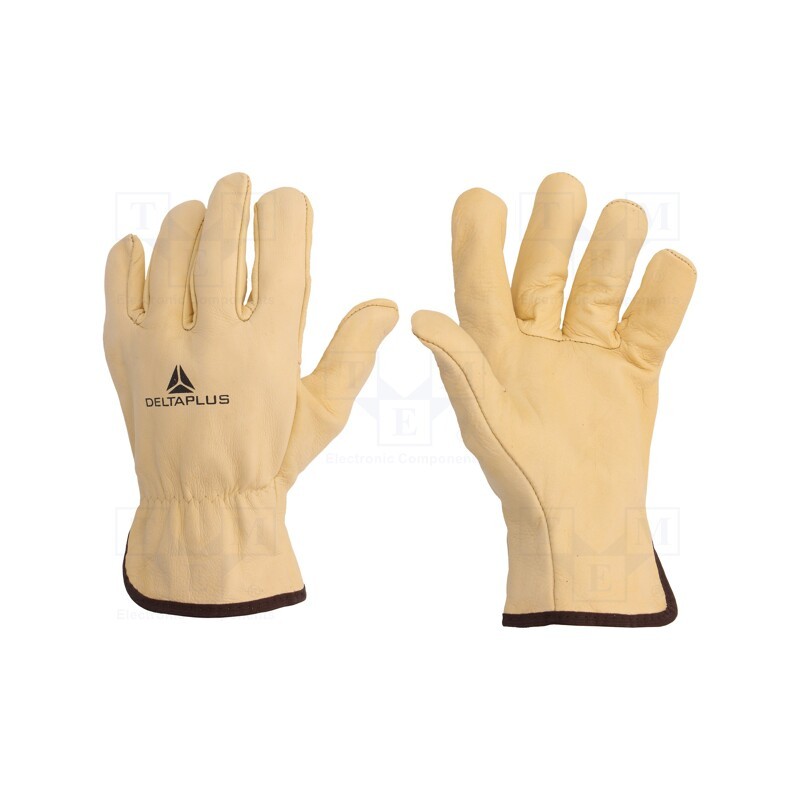 1 set x DELTA PLUS - FB14908 - Protective gloves, Size: 8, natural leather, FB149
