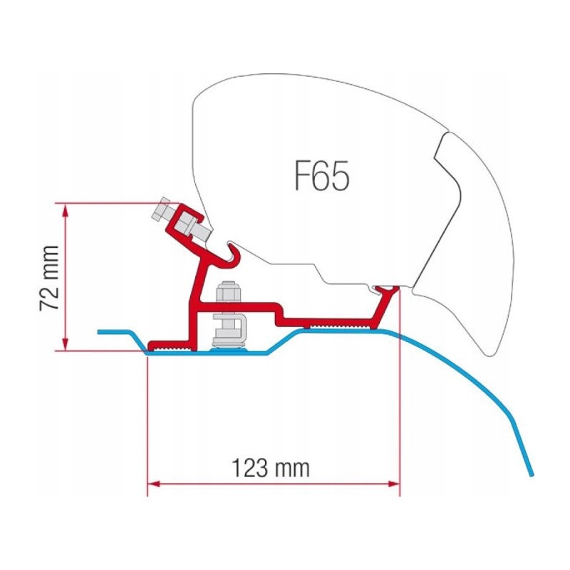 Adapter for awning f80 f65 ducato jumper boxer hig
