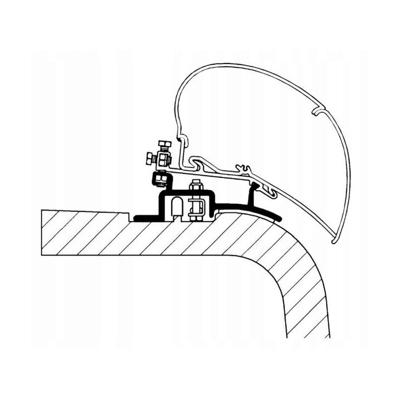 Adapter for awnings series 6 for Ducato Jum
