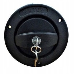Water filler lockable with a black key