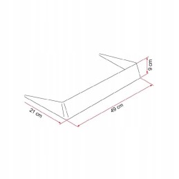 Spoiler deflector for roof window 40x40 cm Fiamma