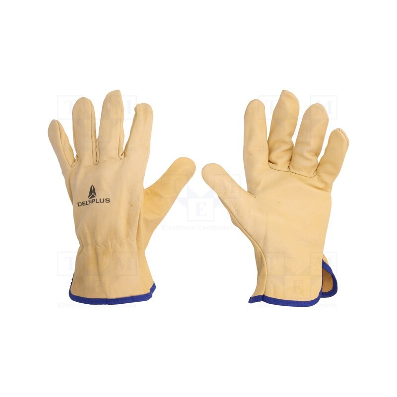 1 set x DELTA PLUS - FB14910 - Protective gloves, Size: 10, natural leather, FB149